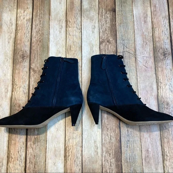 Tory Burch Cassidy Floral Embroidery Pointy Toe Boot, Size 8 M - Black